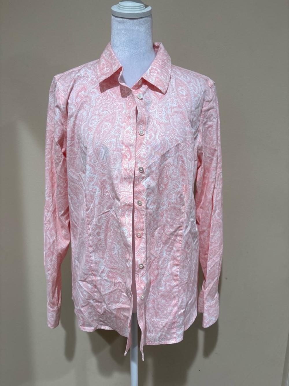 Talbots Pink Paisley Blouse
